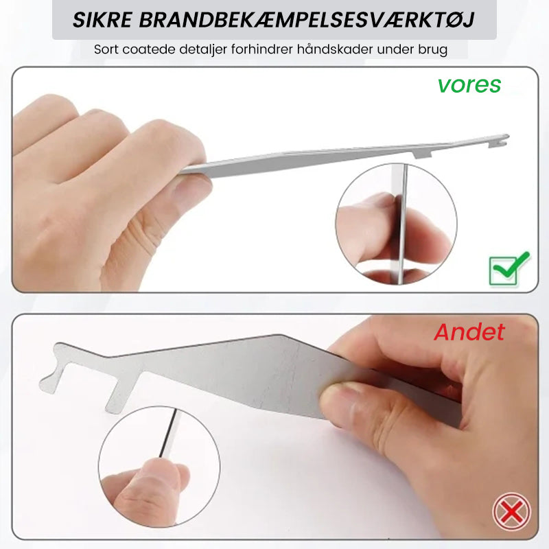 Brandværktøj/Lirkeredskab til lås