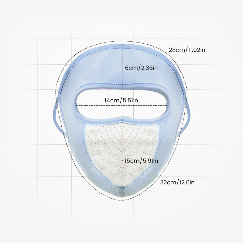 Åndbar solbeskyttende fuld ansigtsmaske
