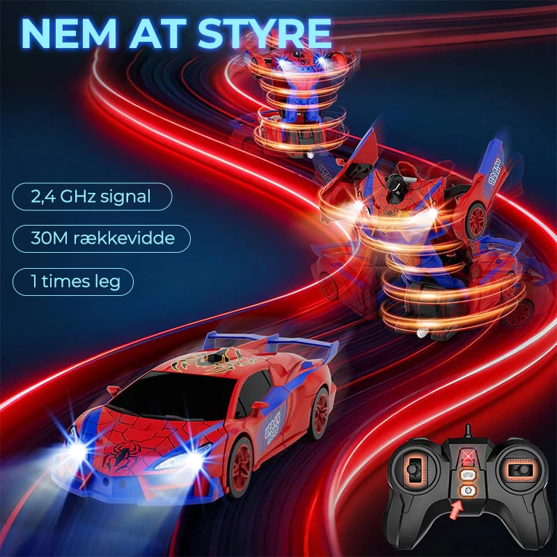 Fjernstyret transformer robotbil