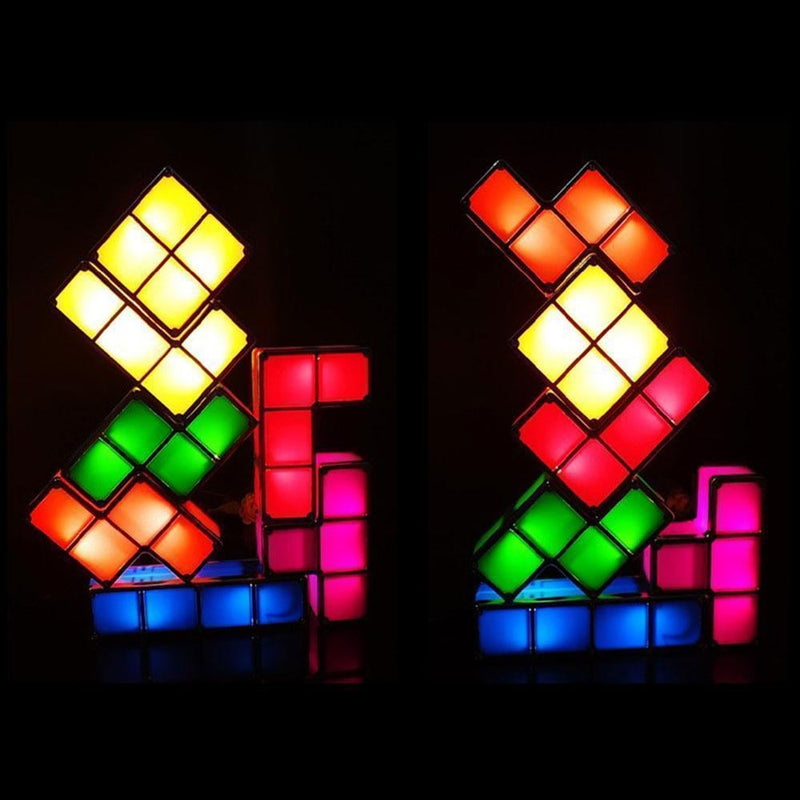 Stabelbar Tetris LED natlampe