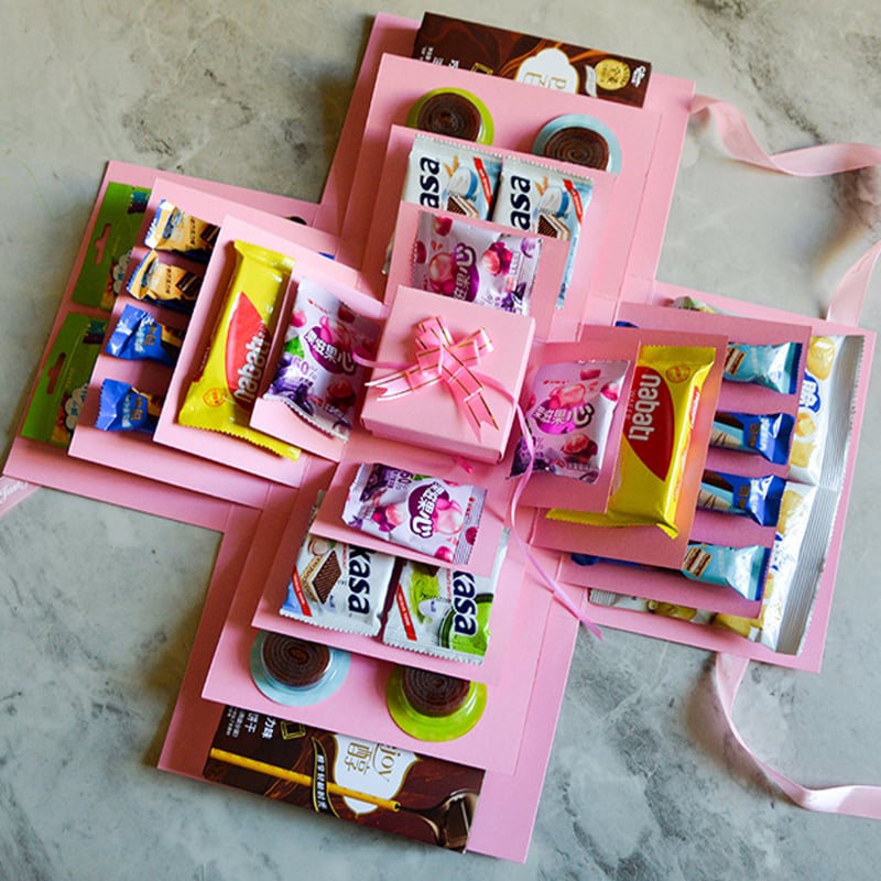 Overraskelses eksplosion gaveindpakning - Tom æske