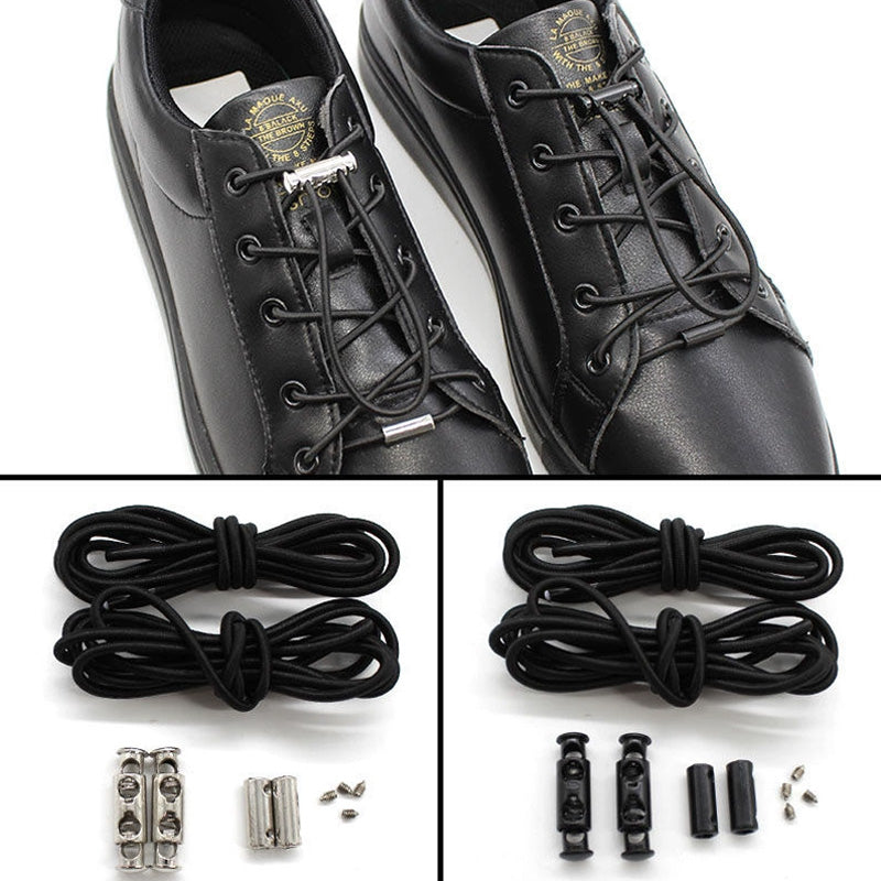 Quick-Lock No-Tie Elastic Shoelaces