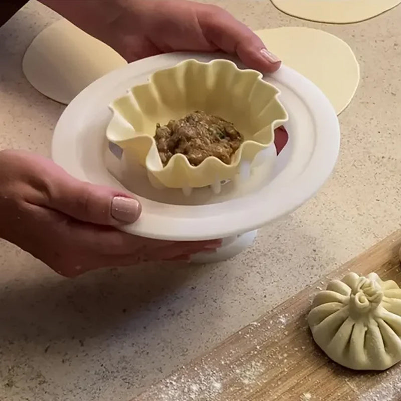 Blomsterformet maskine til fremstilling af dumplings og baozi