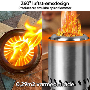 Udendørs brændeovn i rustfrit stål