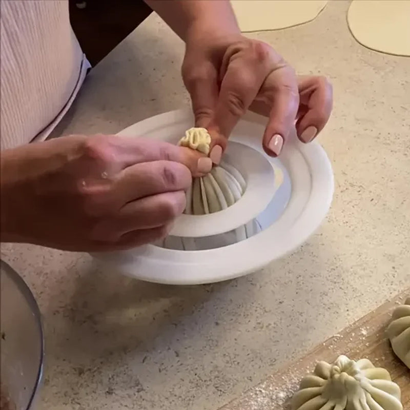 Blomsterformet maskine til fremstilling af dumplings og baozi