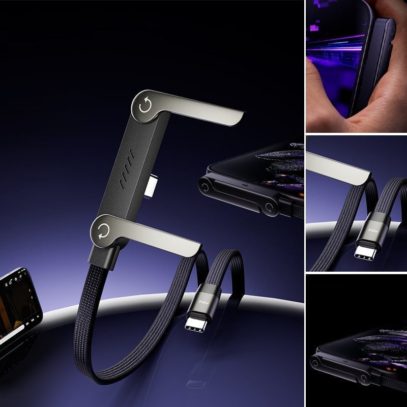 240W ultra hurtigopladningskabel med stativ