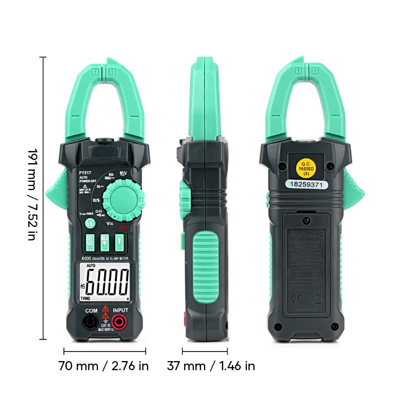 Højpræcisions klemme type amperemeter til jævn- og vekselstrøm