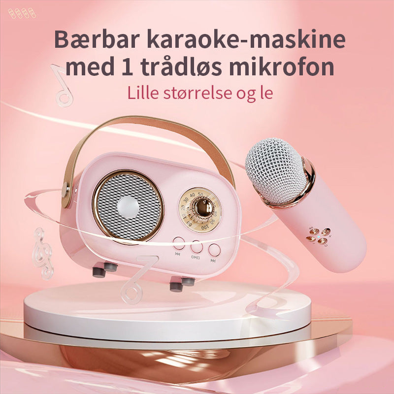 Bærbart karaoke sæt | Bluetooth-højttaler med trådløs mikrofon