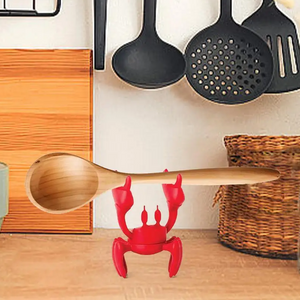 Skridsikker krabbeformet grydeskeholder i silikone