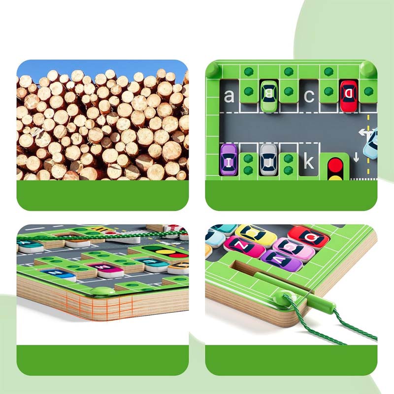 Magnetisk alfabet parkeringslegetøj