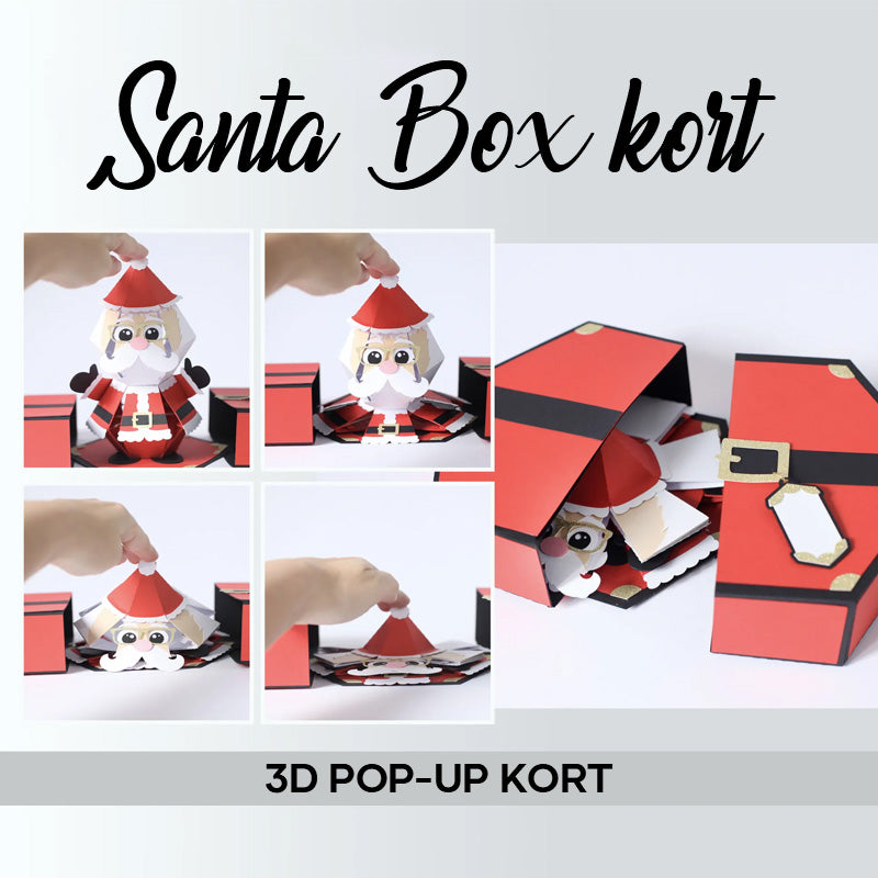 🎅3D Pop-op julemandsæske 🥳