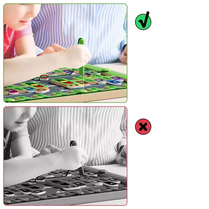 Magnetisk alfabet parkeringslegetøj