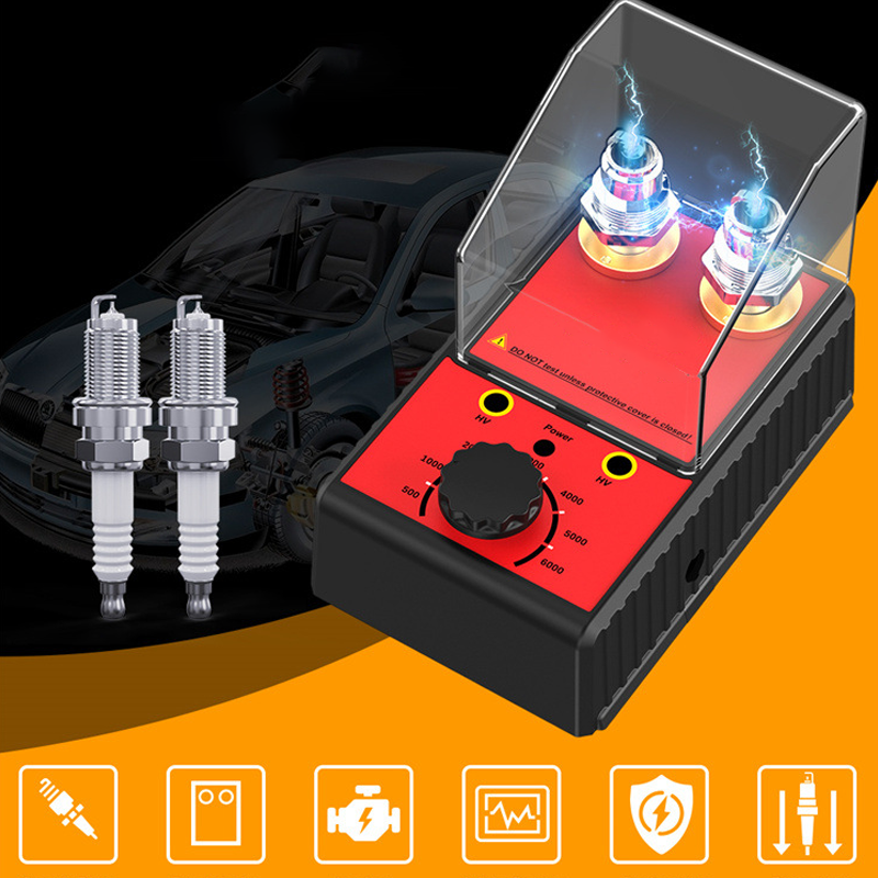 Dobbelt tændrørstester med to 12 mm tændrørsfatninger