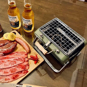 Bærbar grill i rustfrit stål