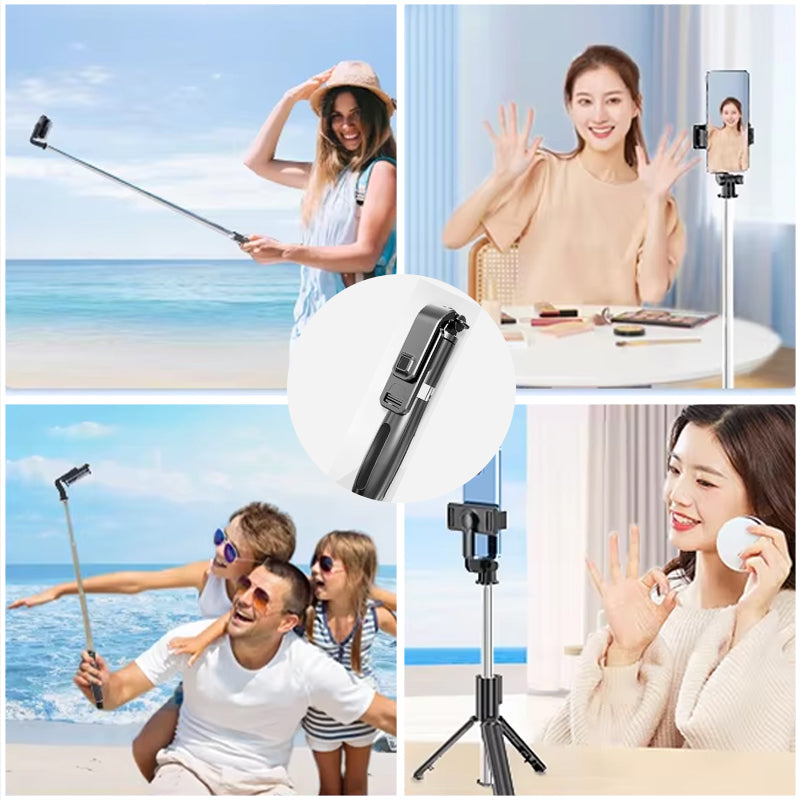 Selfie Stick stativ med Bluetooth fjernbetjening