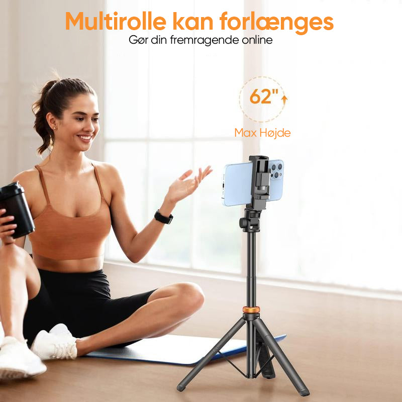 Selfie Stick stativ med Bluetooth fjernbetjening