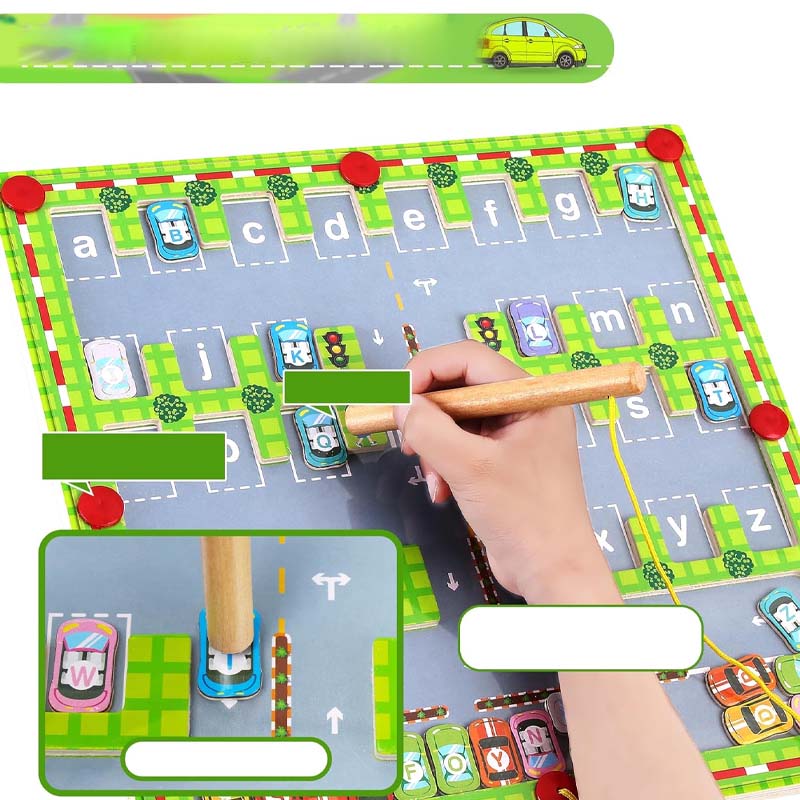 Magnetisk alfabet parkeringslegetøj