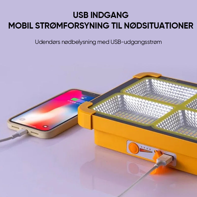 Transportabel solcelledreven udendørslampe