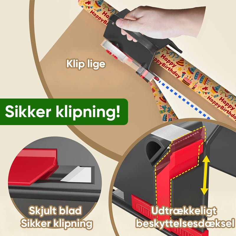 Sakerplus gavepapirskærer og dispensersæt