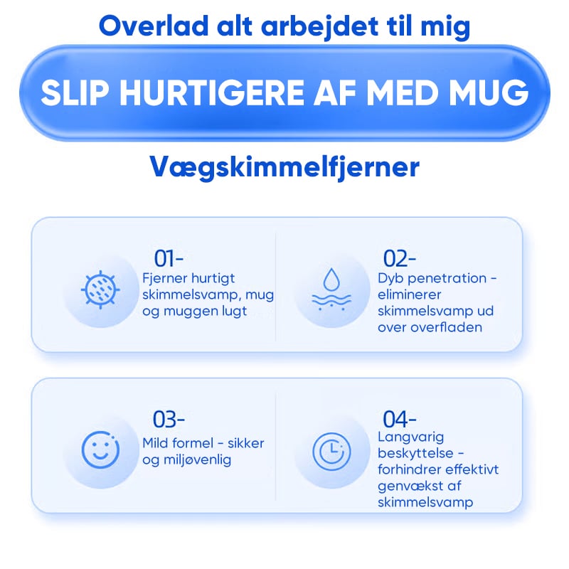 Hurtigtvirkende anti-skimmel vægrensespray