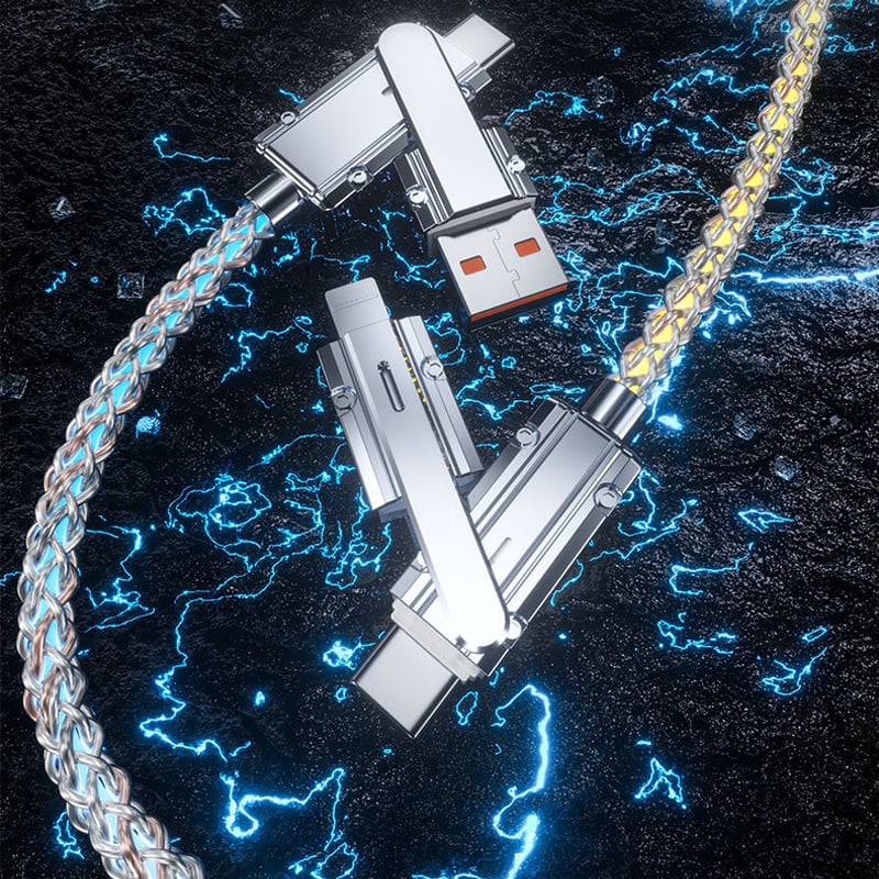 Fire-i-En 100W ladekabel med farverigt lys