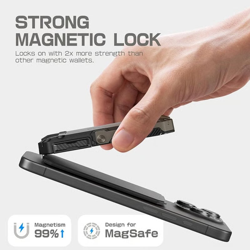 Magnetisk pung med stativ