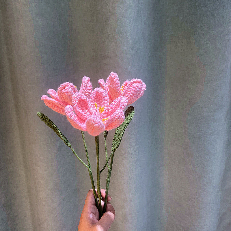 Hæklede blomsterbuketter