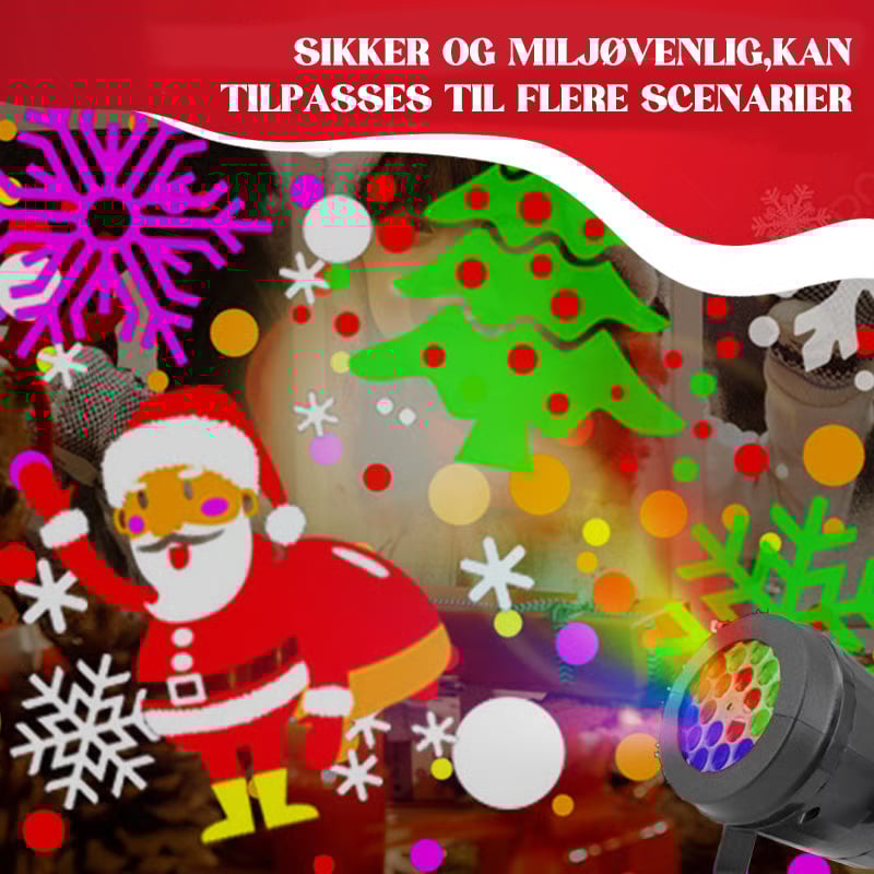 Projektorlampe med julemotiver