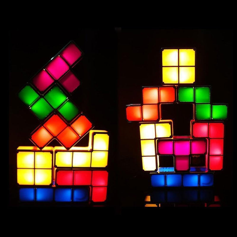 Stabelbar Tetris LED natlampe