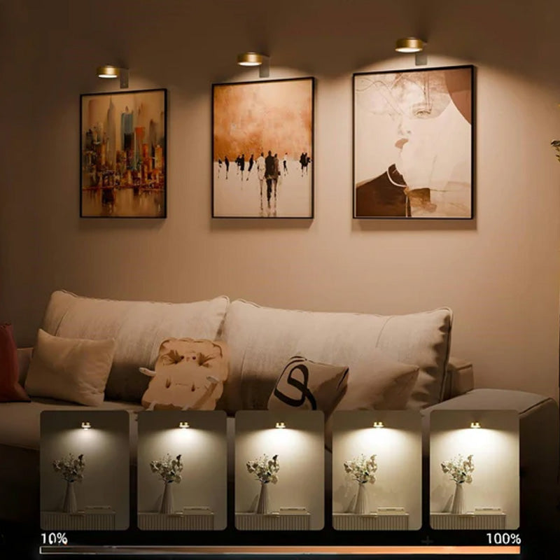 Trådløs LED-væglampe med fjernbetjening