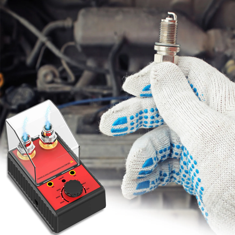 Dobbelt tændrørstester med to 12 mm tændrørsfatninger