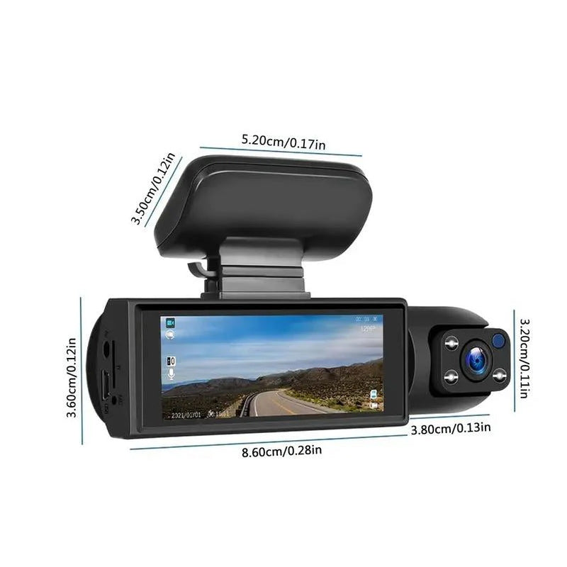 SAKER Dashcam med front og bagkamera