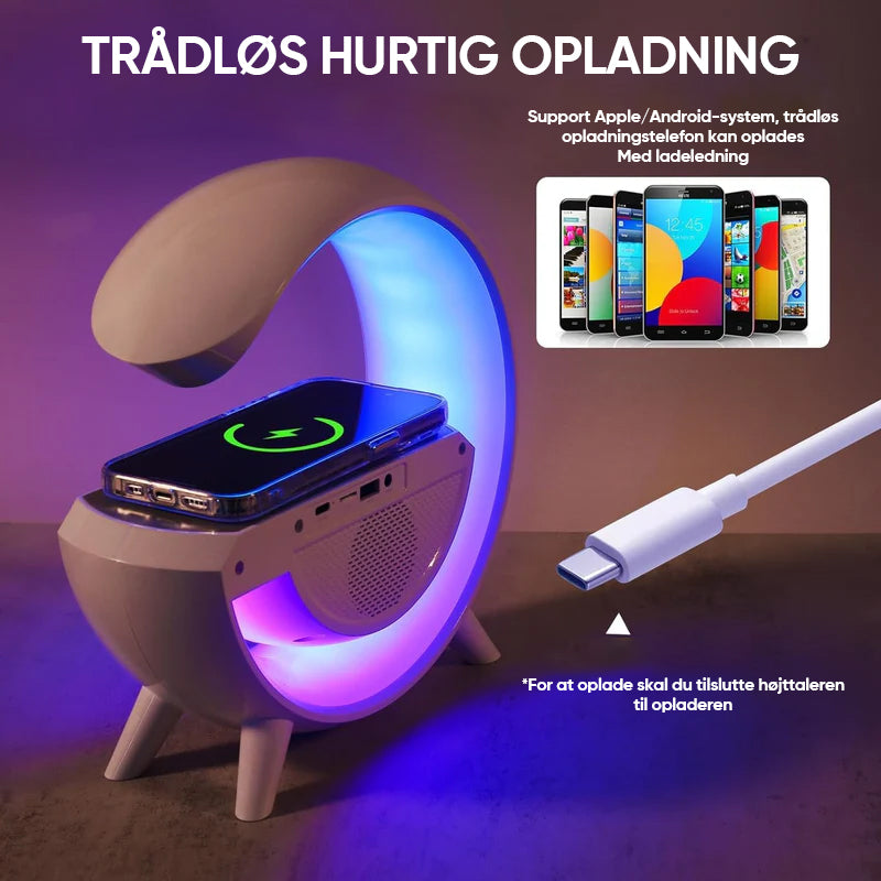 G-shaped Led Wireless Charging Speaker