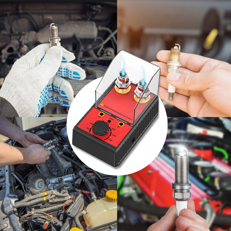 Dobbelt tændrørstester med to 12 mm tændrørsfatninger