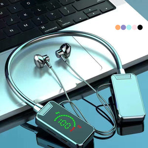 Bluetooth headset med digital display og nakkebøjle