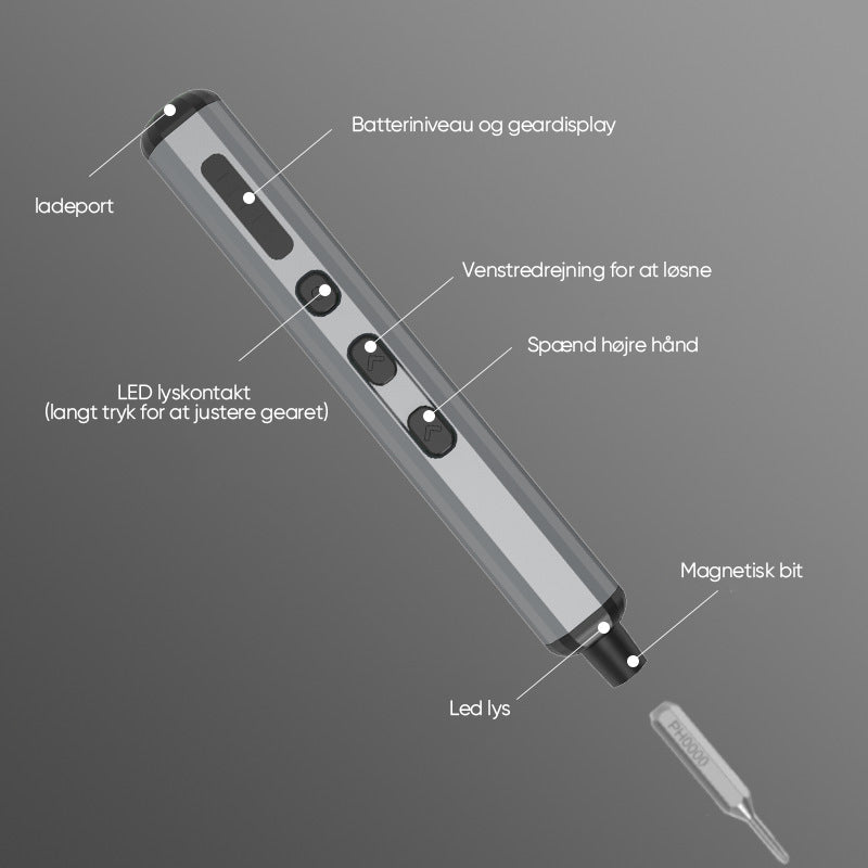 Elektrisk præcisionsskruetrækkersæt i ministørrelse (Flere størrelser)