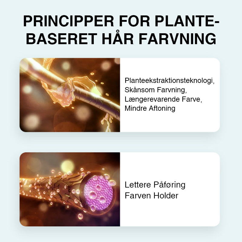 Hårfarveessens fra planteekstrakt