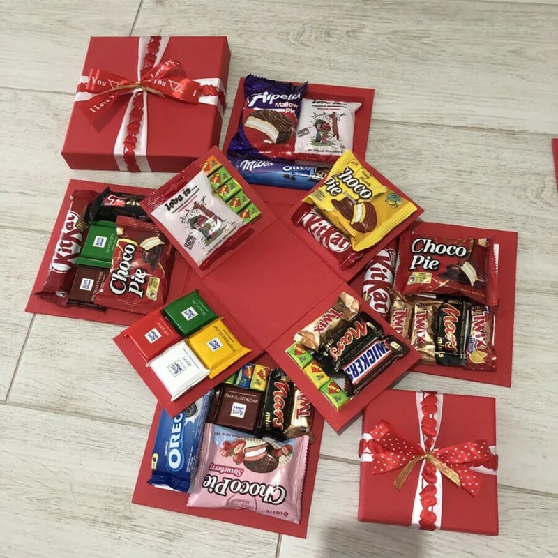 Overraskelses eksplosion gaveindpakning - Tom æske