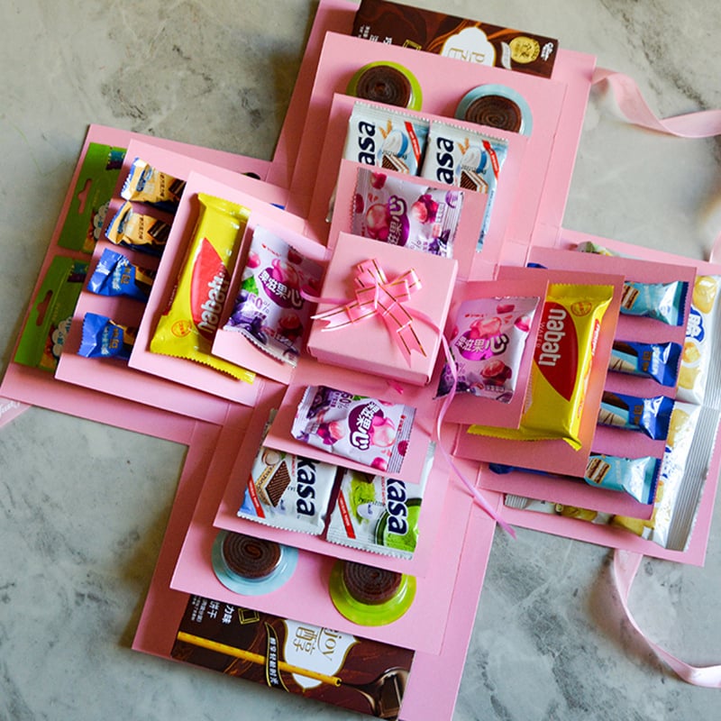 Overraskelses eksplosion gaveindpakning - Tom æske