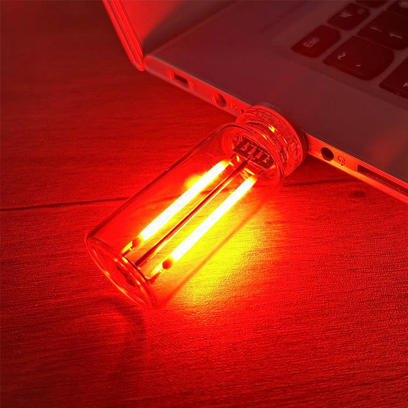 USB glasflaske natlampe med touchfunktion