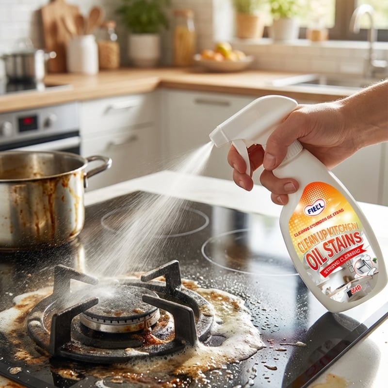 Kraftigt affedtningsmidel og skumrens til køkkenet