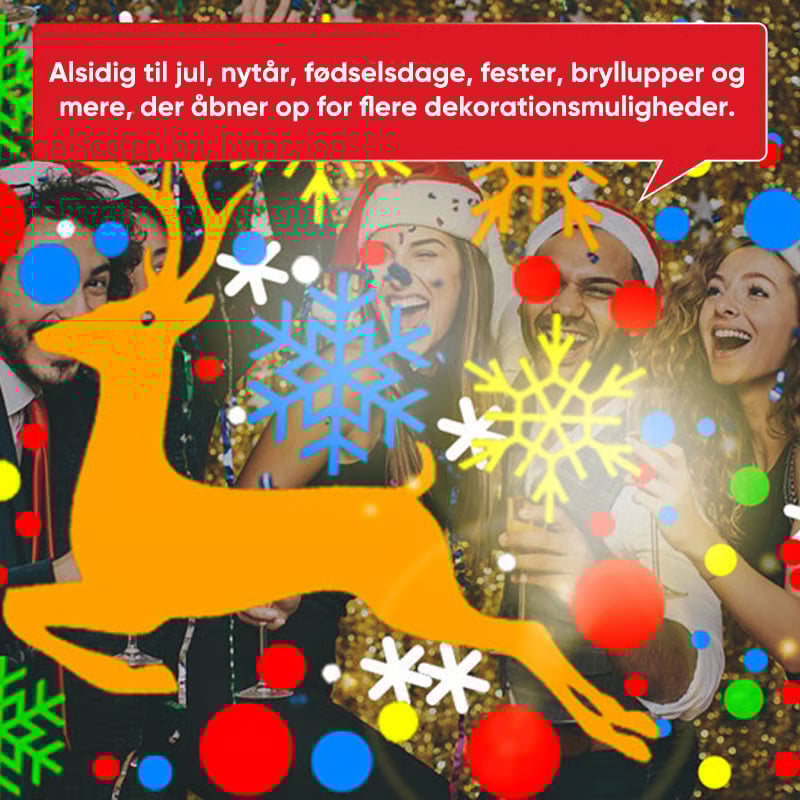 Projektorlampe med julemotiver