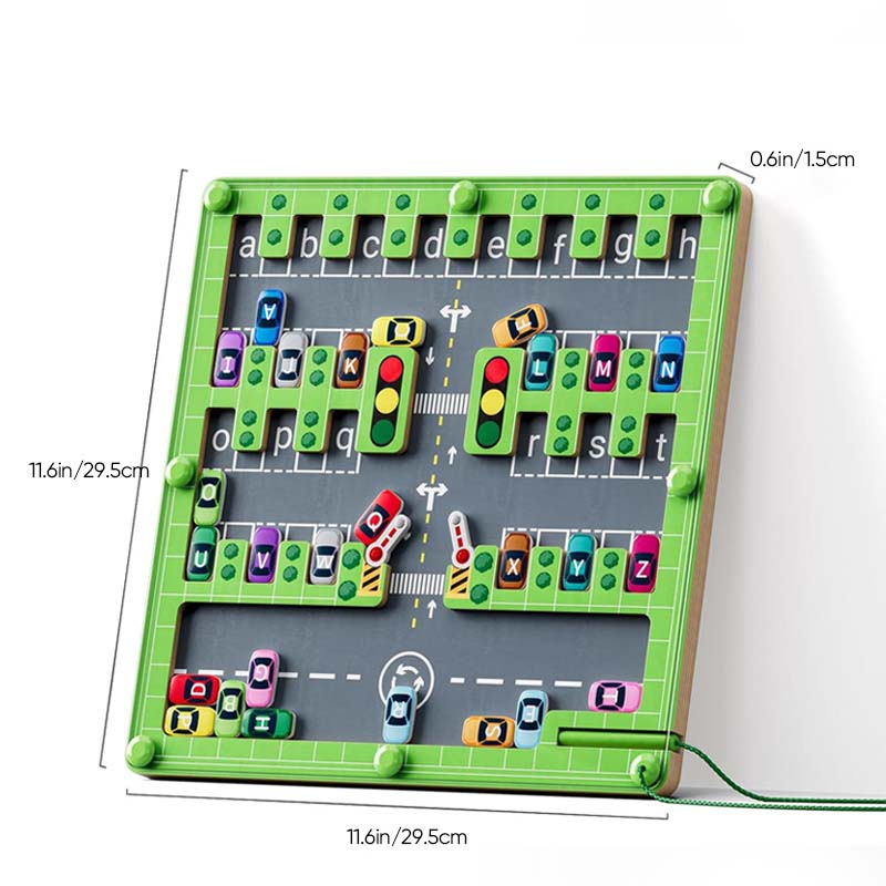 Magnetisk alfabet parkeringslegetøj