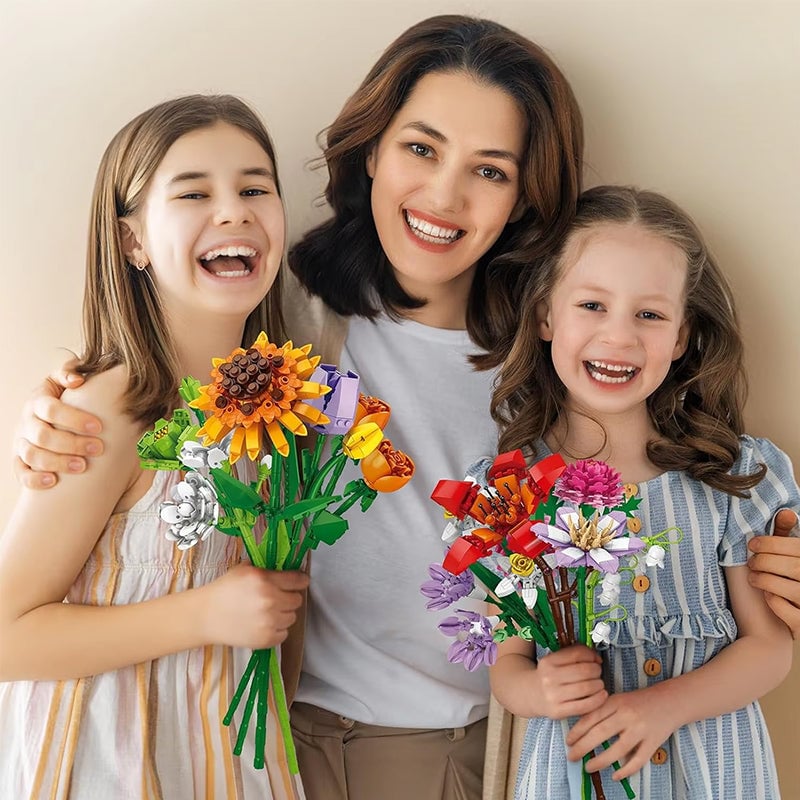 Blomsterbuket byggeklods julekalendersæt
