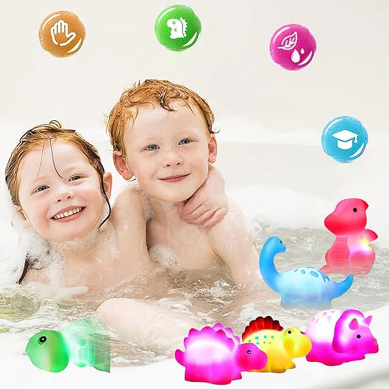 Glødende dinosaurformet badelegetøj