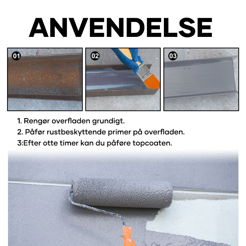 Multifunktionel metalrustfjernelse og -konverteringsmiddel