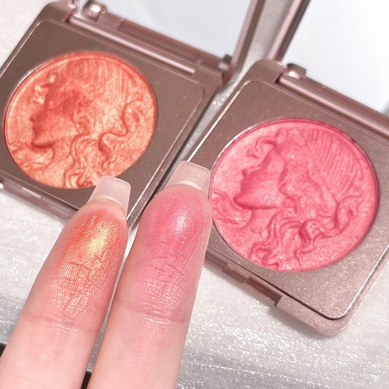 Præget glat pudder blush palette til kinder