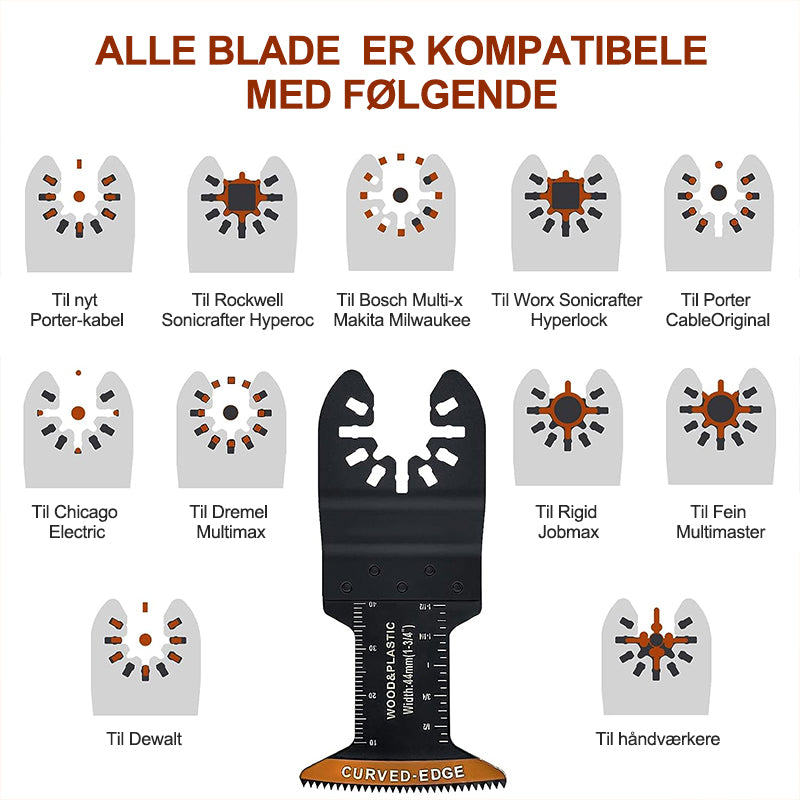 Oscillerende skærebladsværktøj med buet kant (20 STK)