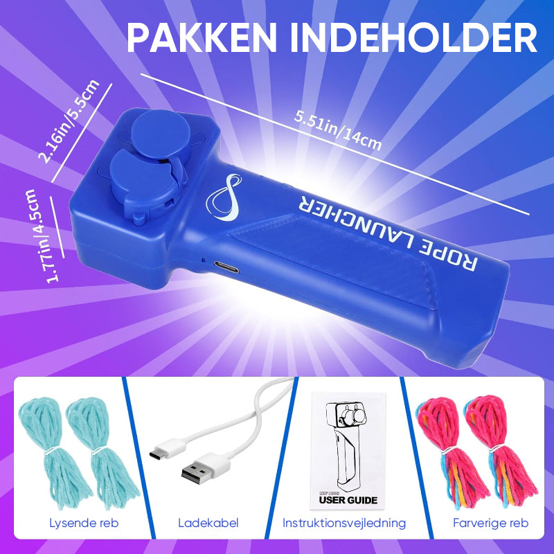 Bærbar rebkaster loop-legetøj