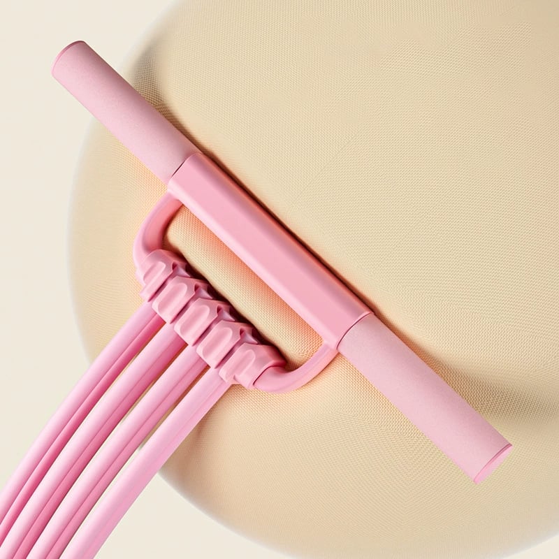 Modstandstræningsapparat med fodpedal og elastik til hjemmetræning